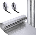 Frienda Rv Window Reflective Insulation Roll 47.2inch*25ft Double Aluminum Foil Heat Bubble Thermal Window Shade Door Cover Blackout for Garage Roof Travel Camper Skylight Shield