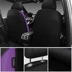 CAR PASS Leather Seat Covers, Breathable Universal Car Seat Cover Full Set for Cute Women Girly,Super 5mm Composite Sponge In