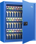 Uniclife 60 Keys Key Lock Box with Code, Wall Mount Key Box, Key Cabinet with Key Racks and Tags, Lock Box for Keys, Key Lock