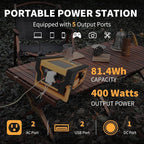 2000A Peak Jump Starter with Air Compressor Portable Power Station with 400W Inverter 12V Car Battery Booster for 8.5L