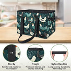Reusable Grocery Bags Heavy Duty Shopping Bags Foldable Large Tote Bags with Long Handles & Hard Bottom