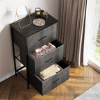 AODK Dresser for Bedroom Nightstand Small Dressers Chest of Drawers End Table for Living Room, Closet Dresser with 3 Storage 