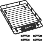 Roof Rack Basket 51"x36" Universal Heavy Duty Rooftop Cargo Carrier 300 lbs Capacity Steel Vehicle Cargo Rack Basket Luggage Holder for SUV Truck Car Travel & Camping Storage