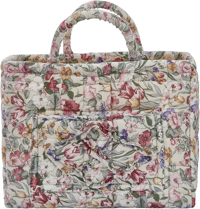 Boho Fabric Storage Basket, Large Capacity Laundry Basket, 12.2'' x 10.23'' x 10.23'' Collapsible Laundry Hamper with Easy Ca