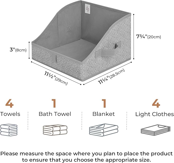 GRANNY SAYS Trapezoid Storage Bin, Closet Shelf Organizers, Fabric Storage Bins with Handles, Closet Shelf Organizers and Sto