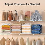 Wire Shelf Dividers for Closet: Tall 16 Pack 12-Inch Deep Adjustable Organizer for Shelves,Metal Rack Separator for Clothes, 
