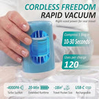 Cozy Essential Travel Vacuum Storage Bags with Rechargeable Cordless USB Pump, Space Saver Bags for Luggage, Suitcase, Carry-