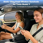 ZATOOTO 4Pack Tesla Model Y 2020-2024 Window Shades for Side Window丨Clear for Safe Driving | 95% UV & Heat Block | No Adhesive, Easy Install | Enhanced Visibility, Tool-Free Install