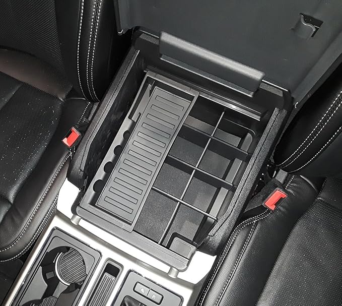Vehicle OCD - Center Console Organizer for Ford F150 (2015-2020) (Full Console w/Bucket Seats ONLY) - Made in USA - SLX107