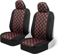 BDK Red Rose Car Seat Covers for Front Seats, 2 Pack – Flower Pattern Front Seat Cover Set with Matching Headrest, Sideless D