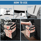 Car Trash Can – Lightweight and Portable with Durable Water-Resistant Coating, No Installation Required, Practical and Ample Capacity,Car Accessories Interior Car Organizer. Cactus