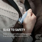Sabre Safe Escape™ 3-in-1 Car Escape Tool for Car Safety with Spring-Loaded Window Breaker, No Swing Required, Seat Belt Cutt