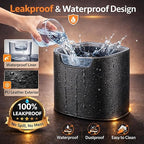 2PC Car Trash Can Leakproof Garbage Can for Car Hanging Back Seat PU Leather Vehicle Trash Bin Removable Liner for Travel Road Trip