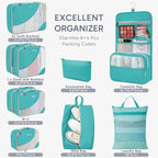 10 Set Packing Cubes for Travel, Gifts for Women Mom,Anti-Tearing Suitcase Organizer for Luggage with Shoe & Hanging Toiletry