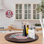 Fan Creations Ohio State Football Field Tray and Lazy Susan Entertain and Decorate to Show Your Buckeyes Pride