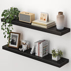 Heimlove Floating Shelves for Wall 32 Inch,Mounted Storage Wood Shelves with Invisible Brackets Hanging Shelf for Bedroom Liv