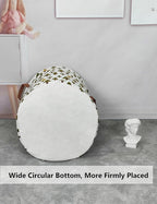 QUEENLALA Large Storage Basket,Laundry Hamper/Bathroom/Home Decor/Collapsible Round Storage Bin,Boys and Girls Hamper/Boxes/C