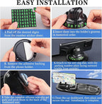 3-in-1 Multifunctional Car Anti-Slip Mat, 360° Rotating Phone Holder with Hidden Parking Number Plate, PVC Dashboard Mat, Fit