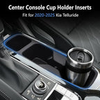 Cup Holder Inserts for 2020-2025 Kia Telluride Accessories, Non-Slip TPE Center Console Cup Holder Protector Organizer for Telluride Interior Accessories