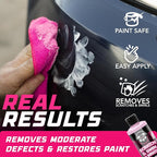 16 Fl. Oz Large Size Scratch Remover for Cars – Removes Swirls & Light Scratches in Minutes – Clear Coat Safe Car Polish Compound – Easy Hand Application Paint Restorer- No Buffer Needed