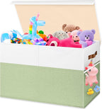 Large Toy Storage Box, Collapsible Sturdy Toys Storage Chest With Mesh, 25x13x16 Kids Toy Storage Organizer, Extra Large Toy 