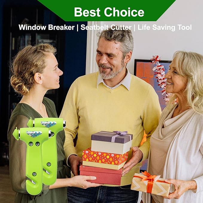 Car Window Breaker, Safety Hammer - 3 in 1 Escape Tools, Window Breaker Seatbelt Cutter, Roadside Emergency Kit with Light Re