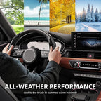 Carbon Fiber Steering Wheel Cover with Anti-Slip Lining and Segmented Design 2pcs Universal Steering Wheel Protector for Men 