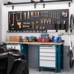 INCLY 48x36 Inch Metal Peg Board Kit with 1/4" Pegboard Hooks Accessories, 6PCS Peg Board Panels and 234PCS Black Pegboard Wa