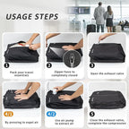 Vacuum Bag for Travel, Professional IPX8 Waterproof Reusable Vacuum Compression Bags for Travel Suitcases, Durable Space Save