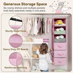 GRANNY SAYS Hanging Closet Organizer 6-Shelf, Separable to 2 Pack 3-Shelf Closet Storage Organizer with 4 Side Pockets, 3 Dif