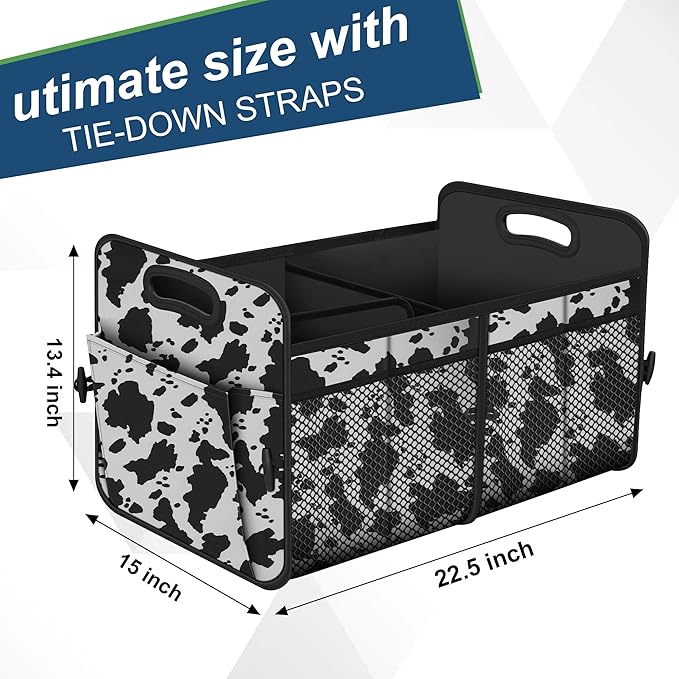 Femuar Car Trunk Organizer,Car Storage Organizer with 72L Large Capacity Waterproof Collapsible and 11 Pockets,Trunk Organizer