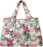 allydrew Large Foldable Tote Nylon Reusable Grocery Bags, 6 Pack