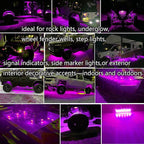 20 Pcs Rock Lights Purple Strip Lights Wheel Fender Well Underglow Led Lights for Cars Exterior Side Marker for Truck Golf Cart Wrangler RV RV SUV Offroad