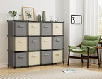 HOMIDEC Closet Organizer, 12-Cube Closet Organizers and Storage, Portable Closet Shelves, Clothing Storage (Grey)