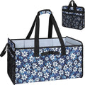 Muzale Extra Large Utility Tote Bag with Wire Frame Heavy Duty Grocery Bags Reusable Shopping Bags for Groceries with Handles Foldable XL Beach Bag for Travel Picnics Camping Car Trunk Organization