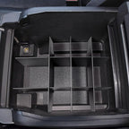 Center Console Organizer Compatible with Ford F250/F350/F450 (2017-2022) and Expedition (2018-2024) Interior Accessories Armrest Storage Box Insert Tray, Black(Full console w/bucket seats ONLY)