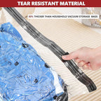 Vacuum Bags for Travel with Rechargeable Pump, 10 Large Compression Packing Seal Bags for Luggage Suitcase, Space Saver for C