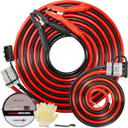 FIERYRED 0 Gauge 30 FT Quick Connect Jumper Cables, 1200A Heavy Duty Booster Cables with Travel Bag, Heavy Duty Battery Jumper Cable for Truck, Diesel Trucks, SUV and Car