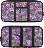 Sun Visor Organizer for Trucks,Purple Branch Scratch-Resistant Car Accessories with Zipper Visor Storage Pouch Tactical Panel Universal Fit for SUV Pickup