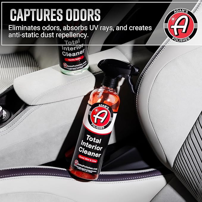 Adam's Polishes Total Interior Cleaner & Protectant, Quick Detailer & SiO2 Protection, Ceramic Infused, Anti-Static, OEM Fini