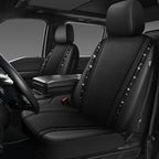 CAR PASS Memory Foam 3D Mesh Bling Diamond Car Seat Cover Full Set Breathable Soft Sponge Universal Shining Glitter Sparkly Crystal Armrest Fit Automotive Truck SUV Cute Women Girl, Black Rhinestone