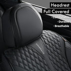 Coverado Front Seat Covers, Waterproof Seat Covers, 2 Pack Nappa Leather Car Seat Covers, Black Seat Covers for Cars, Automot