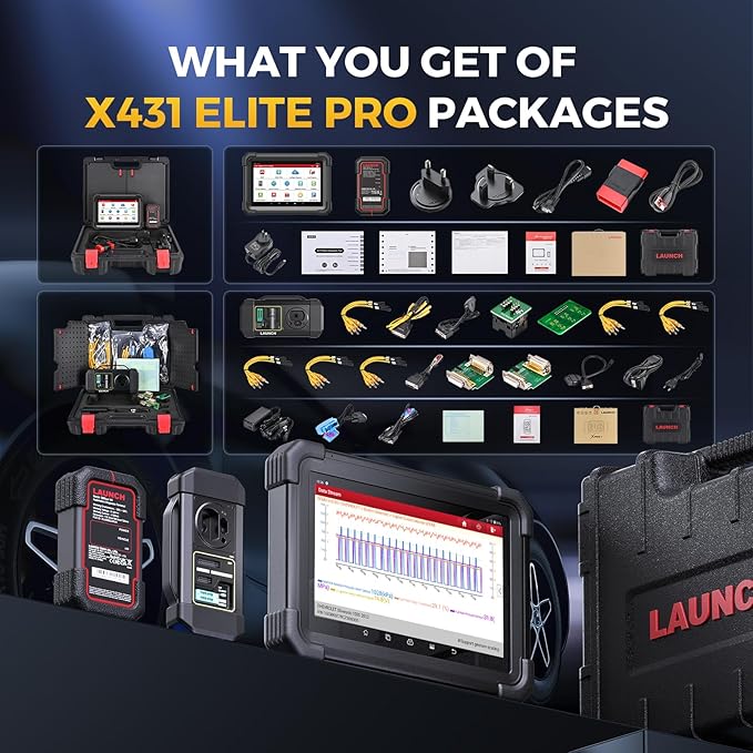 LAUNCH X431 1MM0 Elite Professional Diagnostic Scanner with X-PR0G3, 2026 Bi-Directional Control All System Scan Tool with