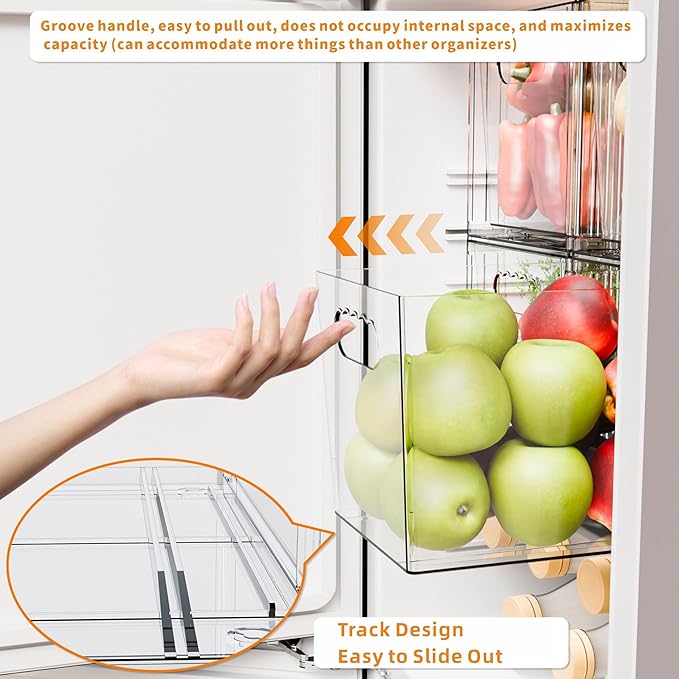 Yieach 2 Pack Baby Bottle Organizer for Countertop,Large Stackable Storage Bins Under The Sink,Acrylic Drawer Organizer and B