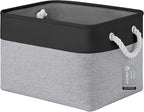 Large Storage Baskets- 15x11x10 inch Storage Bins for Shelves and Closet Organizing, Foldable Fabric Bin for Home Organizatio