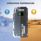 Wagan EL7507 Jump Starter iOnBoost V10 Torque 1000Amp Peak 12V Portable Lithium Car Battery Up to 7.8L V10 or 6.7L Diesel,