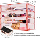 Sorbus Makeup Organizer - 4 Drawer Acrylic Make Up Organizers and Storage for Cosmetics, Jewelry, Beauty Supplies, Clear Make