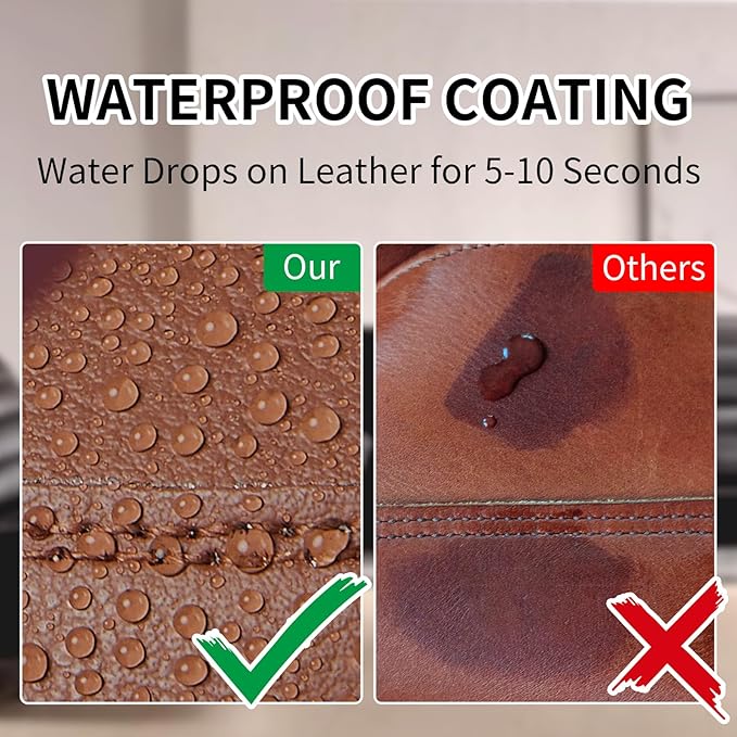 SHADAIWUYU 8.5oz Leather Recoloring Balm with 100ml Mink Oil,Light Brown Leather Repair kit for Furniture and Car Interior,Le