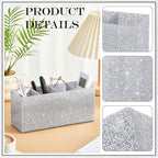 Jetec Acrylic Glitter Pen Holder 4 Compartments Bling Makeup Brush Stationery Organizer Pencil Holder for Desk Accessories Sp