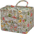 Boho Fabric Storage Basket, Large Capacity Laundry Basket, 12.2'' x 10.23'' x 10.23'' Collapsible Laundry Hamper with Easy Ca